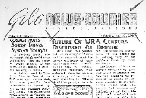Gila News-Courier Vol. III No. 117 (May 20, 1944) (ddr-densho-141-273)