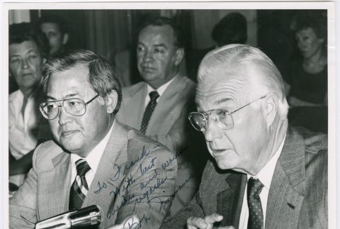 Signed photo of Bob Nimmo and Frank Sato (ddr-densho-345-37)