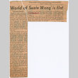 Clipping with review of The World of Suzie Wong at the Biltmore Theatre (ddr-densho-367-268)