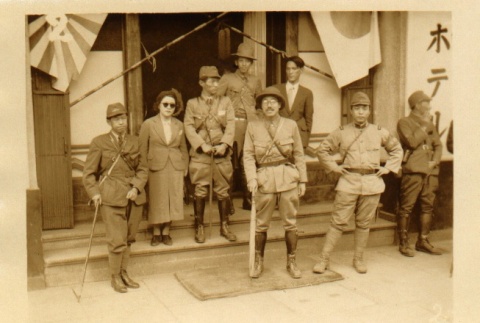 Woman with Japanese soldiers (ddr-njpa-4-318)
