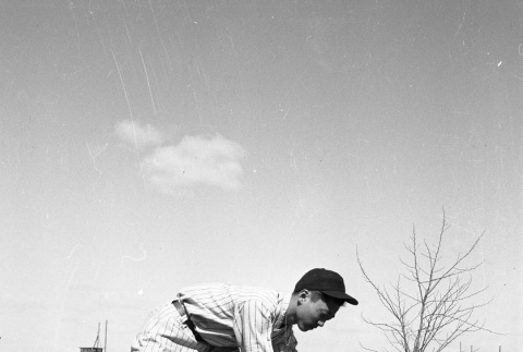 Baseball player fielding a ball (ddr-fom-1-737)