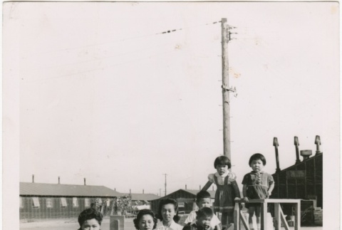 Children on a slide at Tule Lake (ddr-densho-350-18)