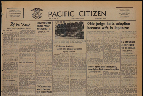 Pacific Citizen, Vol. 54, No. 20 (May 18, 1962) (ddr-pc-34-20)
