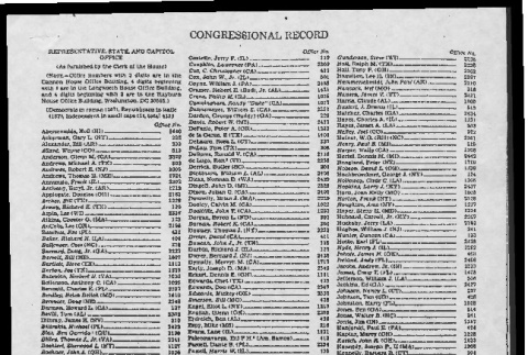 Congressional record: representative, state, and capitol office (ddr-csujad-55-2140)