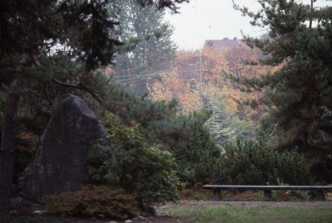 Memorial Stone and bench (ddr-densho-354-1405)