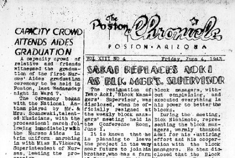 Poston Chronicle Vol. XIII No. 4 (June 4, 1943) (ddr-densho-145-329)