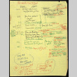 Chet Tanaka voiceover notes for Nisei Soldier (ddr-densho-1007-1428)