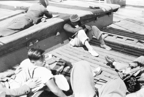 Men on ship's deck (ddr-densho-15-39)