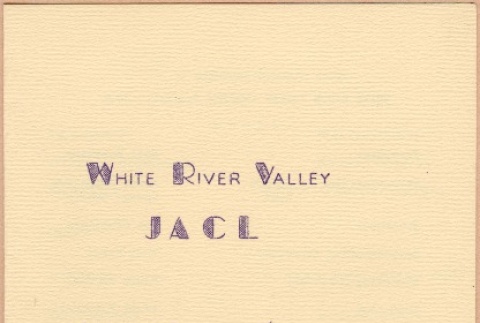 Program for the Puyallup Valley JACL Chapter installation banquet (ddr-densho-277-210)
