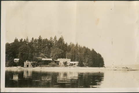 View of a waterfront home (ddr-densho-321-571)