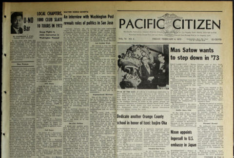 Pacific Citizen, Vol. 74, No. 4 (February 4, 1972) (ddr-pc-44-4)