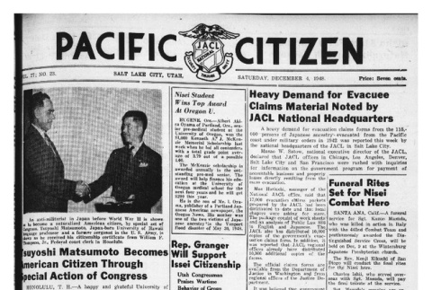 The Pacific Citizen, Vol. 27 No. 23 (December 4, 1948) (ddr-pc-20-48)