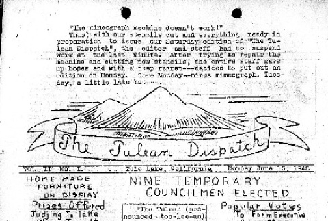 Tulean Dispatch Vol. II No. 1 (June 15, 1942) (ddr-densho-65-310)