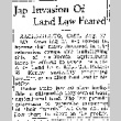 Jap Invasion Of Land Law Feared (August 12, 1943) (ddr-densho-56-956)
