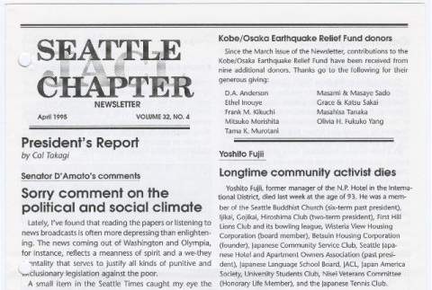 Seattle Chapter, JACL Reporter, Vol. 32, No. 4, April 1995 (ddr-sjacl-1-548)