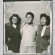 Umeyo Sakagami with Kim and Shig Kawasahima (ddr-densho-328-327)