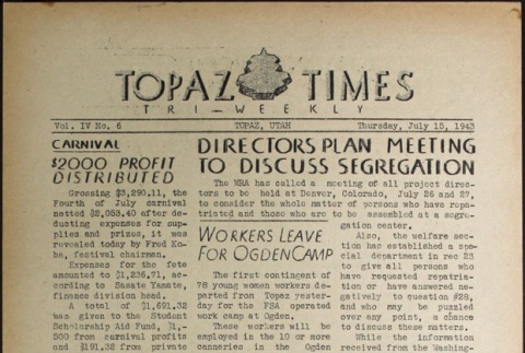 Topaz Times Vol. IV No. 6 (July 15, 1943) (ddr-densho-142-185)