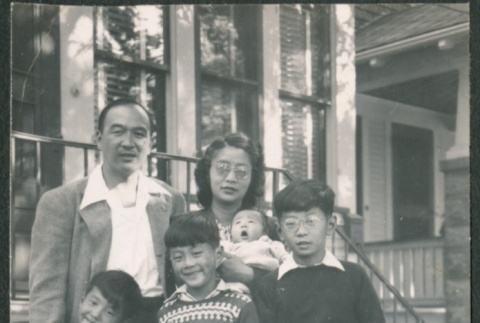 Sakura family outside house (ddr-densho-523-174)