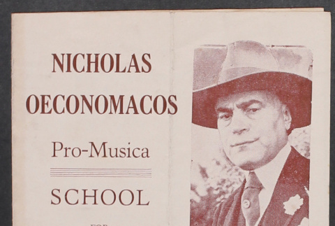 Flyer for Music School (ddr-densho-493-154)