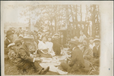 Group at a picnic (ddr-densho-321-593)