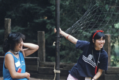 Julie So and Sharon Yamasaki during games (ddr-densho-336-1919)