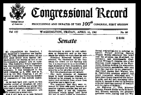 Congressional record, 100th Congress, vol. 133, no. 60 (April 10, 1987) (ddr-csujad-55-206)