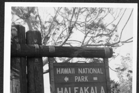 Sign to Haleakala Crater (ddr-densho-363-190)
