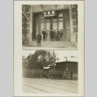 Photos of soldiers in front of a building and walking in formation (ddr-njpa-13-1420)