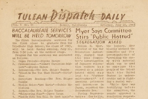 Tulean Dispatch Vol. 5 No. 95 (July 10, 1943) (ddr-densho-65-249)