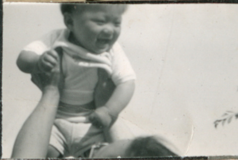 Baby being held up in the air (ddr-densho-523-113)