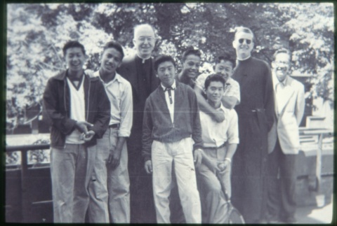 Group of young men and two priests (ddr-densho-330-218)