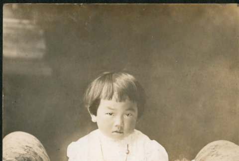 Portrait of girl holding doll (ddr-densho-293-53)