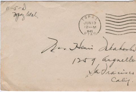 Envelope addressed to Henri Takahashi (ddr-densho-410-442)