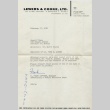 Letter from Lewers & Cooke public relations manager to Hawaii Times employee (ddr-njpa-2-634)