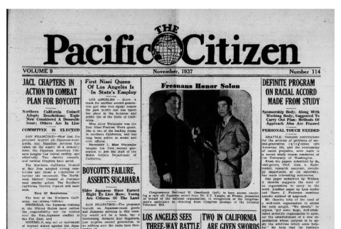 The Pacific Citizen, Vol. 9 No. 114 (November 1937) (ddr-pc-9-4)