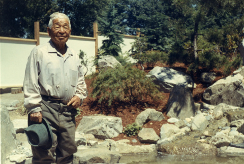 Fujitaro Kubota in the Garden (ddr-densho-354-444)