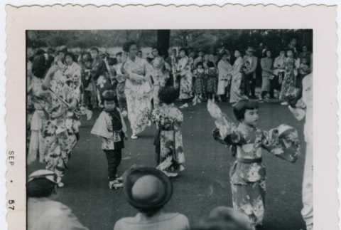 Children dancing in Seattle Bon Odori (ddr-densho-359-1240)