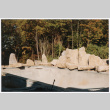 Pool with rock feature under construction (ddr-densho-377-2404)
