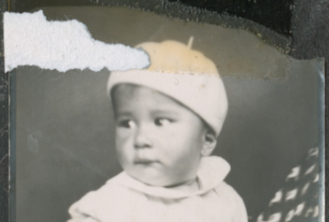 Baby in white beret (ddr-densho-483-615)