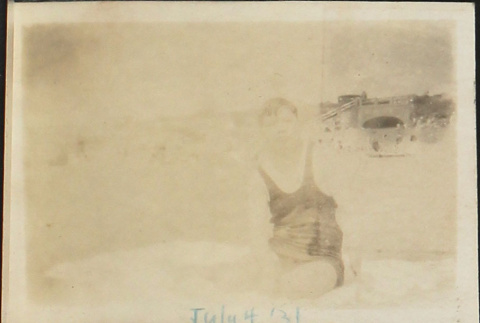 Tomoyuki Nozawa in swimsuit (ddr-densho-423-526)