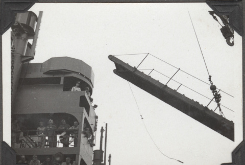 Gangplank lifted away from ship (ddr-densho-466-160)