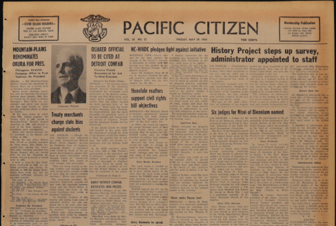 Pacific Citizen, Vol. 58, Vol. 22 (May 29, 1964) (ddr-pc-36-22)