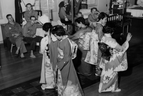 Women in kimonos performing at Parks Air Force Base (ddr-ajah-3-247)