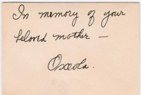 Note from Osceola Archer to Mary Mon Toy (ddr-densho-488-33)