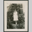 woman in a yard (ddr-densho-378-821)