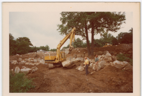 Moving boulder with excavator (ddr-densho-377-2207)