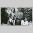 Photograph of Edna Anderson, L. Josephine Hawes, Eleanor Thomas and Elizabeth Moxley at a Manzanar hospital staff picnic (ddr-csujad-47-288)