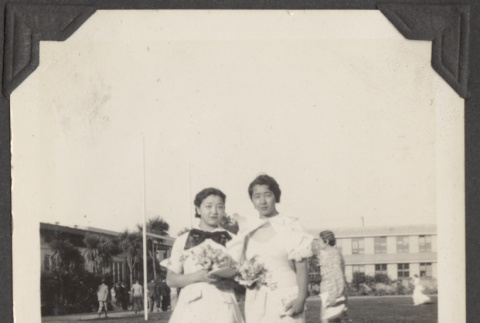 Rose and Lillian Yamada at graduation (ddr-densho-432-53)