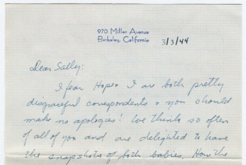Letter to Sally Domoto from Margaret Murdock (ddr-densho-329-326)