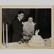 Milton and Molly Cutting the cake (ddr-densho-287-745)
